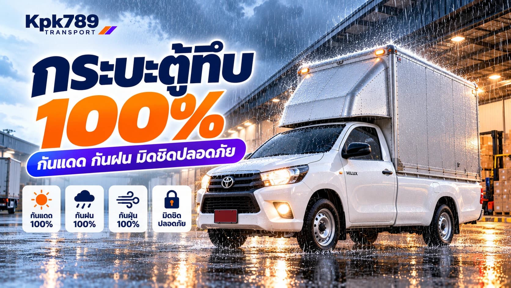 บริการรถกระบะตู้ทึบมาตรฐาน กันแดดกันฝน Kpk789 Transport